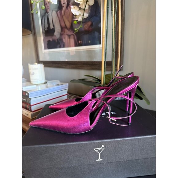 retrofete Cindy Slingback Heel Metallic Pink Womens Size 39 US 8 - Picture 8 of 16